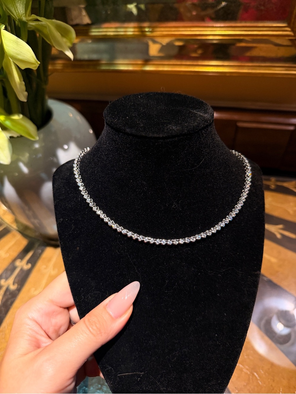 Diamond Tennis Necklace - Picture 2 of 2